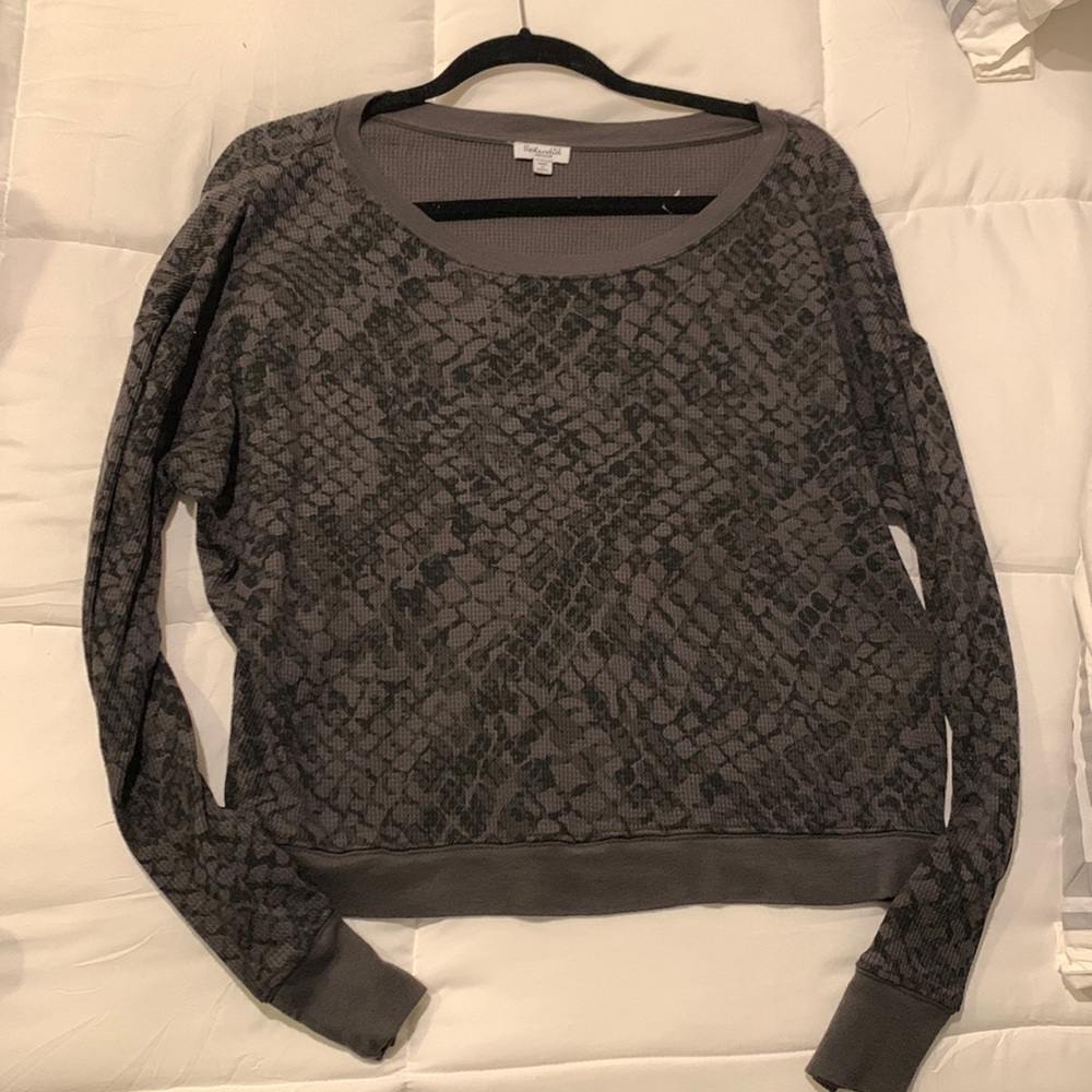 Splendid Snake Print Waffle Tee